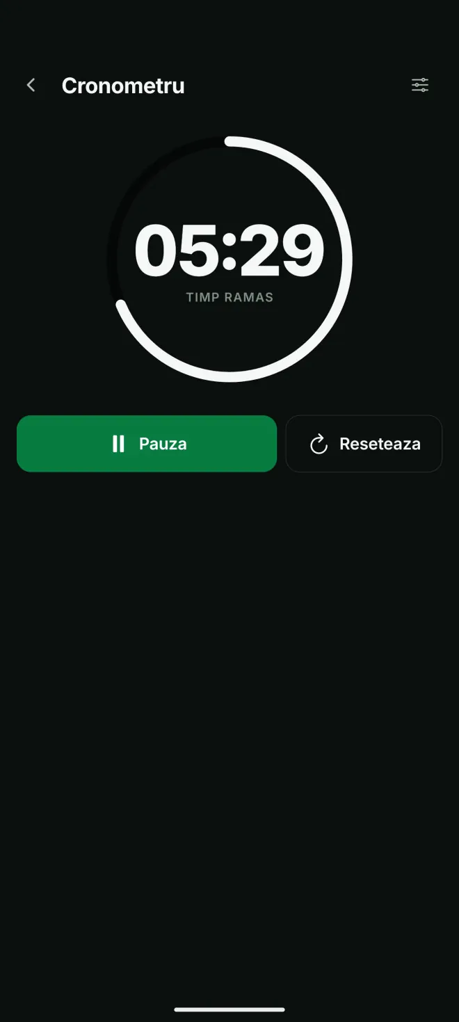 Captura din aplicatia BIBS: Ziua meciului
