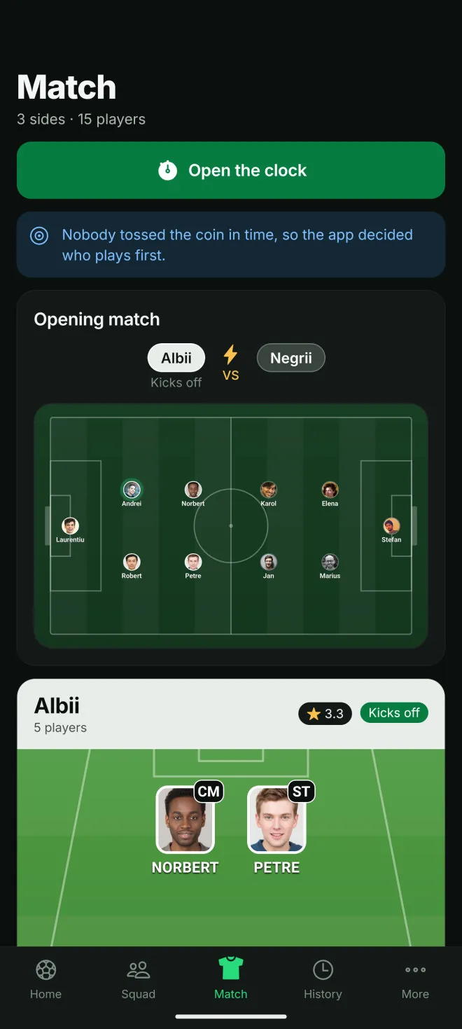 BIBS app screenshot: Sides